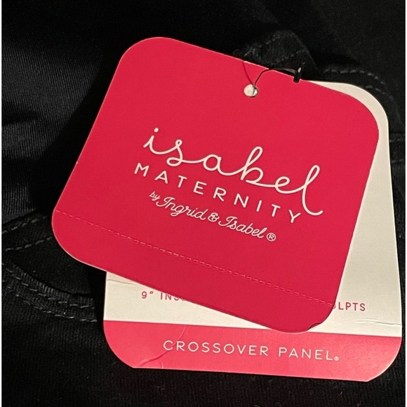 ISABEL MATERNITY black stretch denim bermuda shorts 8 NWT - Picture 5 of 9